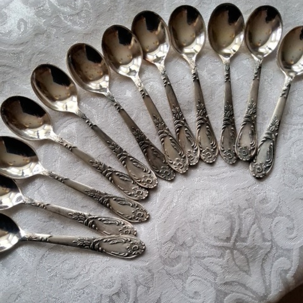 New Melchior Silver Plated  12 Coffee Spoons